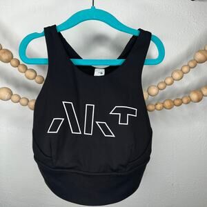Lululemon AKT Logo Black Longline Sports Bra